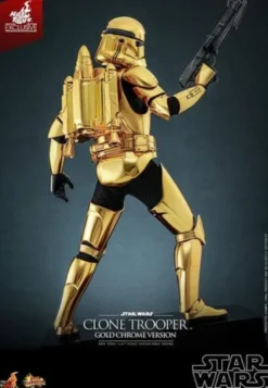 Star Wars Figura 1/6 Clone Trooper (Gold Chrome Version) Exclusive 30 cm