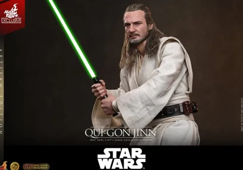 Star Wars: La Amenaza Fantasma Movie Masterpiece Figura 1/6 Qui-Gon Jinn (Artisan Edition) Hot Toys Exclusive 32 cm