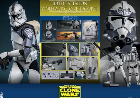 Star Wars The Clone Wars Figura 1/6 104th Battalion Wolfpack Clone Trooper Deluxe Version 30 cm