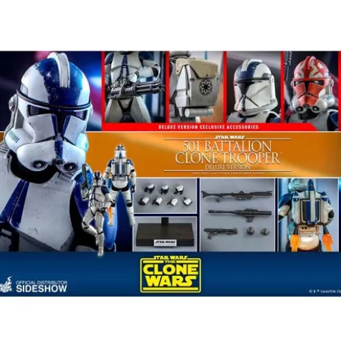 Star Wars The Clone Wars Figura 1/6 501st Battalion Clone Trooper Deluxe Hot Toys 30 cm