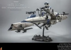 Star Wars The Clone Wars Figura 1/6 Heavy Weapons Clone Trooper & BARC Speeder with Sidecar 30 cm