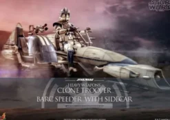 Star Wars The Clone Wars Figura 1/6 Heavy Weapons Clone Trooper & BARC Speeder with Sidecar 30 cm