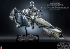 Star Wars The Clone Wars Figura 1/6 Heavy Weapons Clone Trooper & BARC Speeder with Sidecar 30 cm