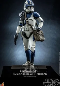 Star Wars The Clone Wars Figura 1/6 Heavy Weapons Clone Trooper & BARC Speeder with Sidecar 30 cm