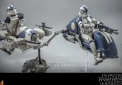 Star Wars The Clone Wars Figura 1/6 Heavy Weapons Clone Trooper & BARC Speeder with Sidecar 30 cm