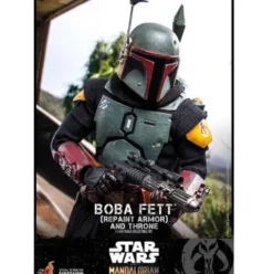 Star Wars The Mandalorian Figura 1/6 Boba Fett (Repaint Armor) and Throne 30 cm Hot Toys