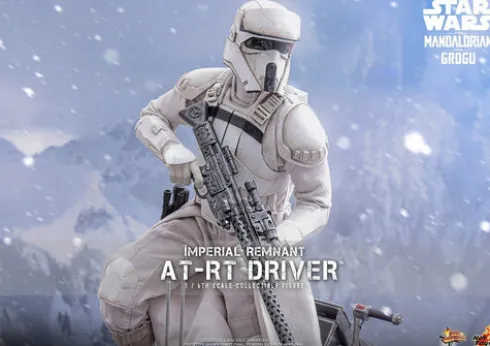 Star Wars: The Mandalorian & Grogu Movie Masterpiece Set de Figuras 1/6 Imperial Remnant AT-RT Driver & AT-RT 60 cm