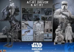 Star Wars: The Mandalorian & Grogu Movie Masterpiece Set de Figuras 1/6 Imperial Remnant AT-RT Driver & AT-RT 60 cm