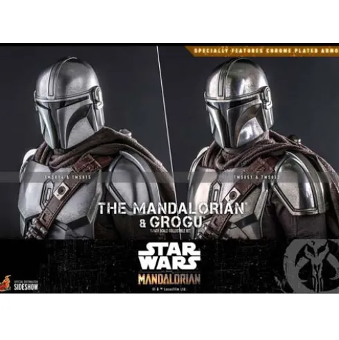 Star Wars The Mandalorian Pack de 2 Figuras 1/6 The Mandalorian & Grogu 30 cm Hot Toys
