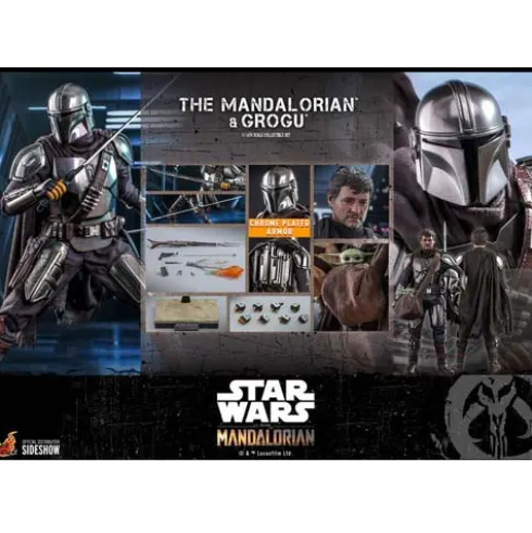 Star Wars The Mandalorian Pack de 2 Figuras 1/6 The Mandalorian & Grogu 30 cm Hot Toys