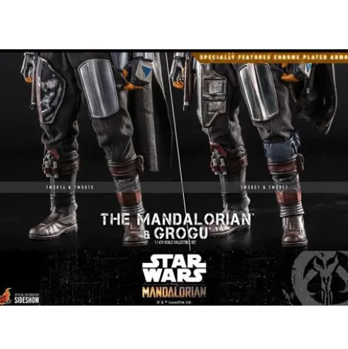 Star Wars The Mandalorian Pack de 2 Figuras 1/6 The Mandalorian & Grogu 30 cm Hot Toys