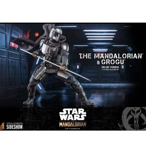 Star Wars The Mandalorian Pack de 2 Figuras 1/6 The Mandalorian & Grogu Deluxe Version 30 cm Hot Toys