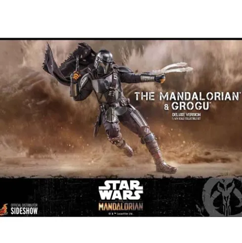 Star Wars The Mandalorian Pack de 2 Figuras 1/6 The Mandalorian & Grogu Deluxe Version 30 cm Hot Toys