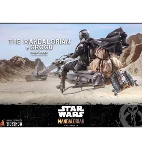 Star Wars The Mandalorian Pack de 2 Figuras 1/6 The Mandalorian & Grogu Deluxe Version 30 cm Hot Toys