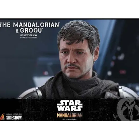 Star Wars The Mandalorian Pack de 2 Figuras 1/6 The Mandalorian & Grogu Deluxe Version 30 cm Hot Toys