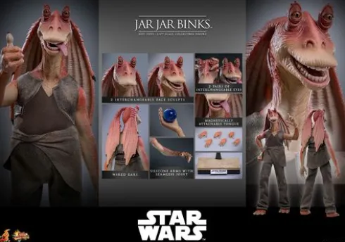 Star Wars The Phantom Menace Figura Movie Masterpiece 1/6 Jar Jar Binks 33 cm
