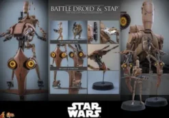 Star Wars: The Phantom Menace Movie Masterpiece Set de Figuras 1/6 Battle Droid & STAP 32 cm