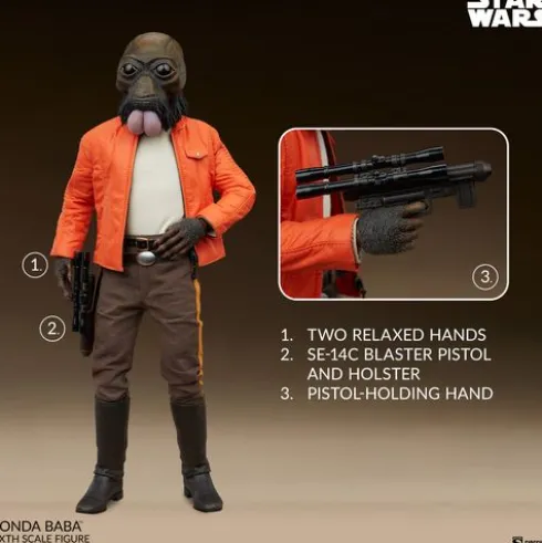 Star Wars: Una Nueva Esperanza Figura Movie Masterpiece 1/6 Ponda Boba