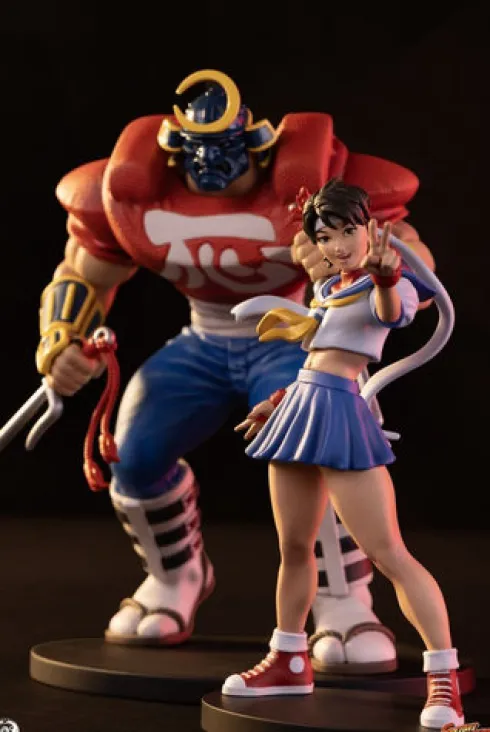 Street Fighter Street Jam Estatuas 1/10 Sakura & Sodom 22 cm