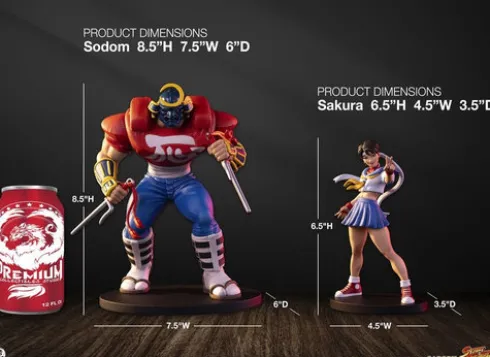 Street Fighter Street Jam Estatuas 1/10 Sakura & Sodom 22 cm