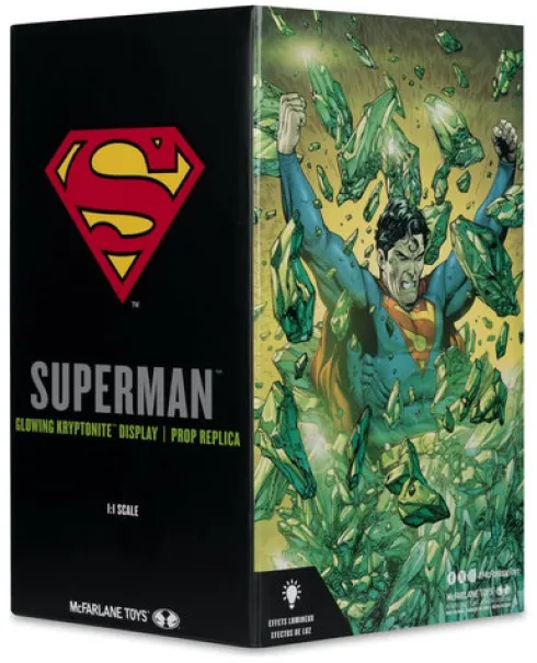 Superman DC Direct Réplica 1/1 Kryptonite Display (Gold Label) 18 cm