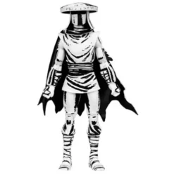 Teenage Mutant Ninja Turtles Figura Elite Foot Ninja Guard Black & White 18 cm