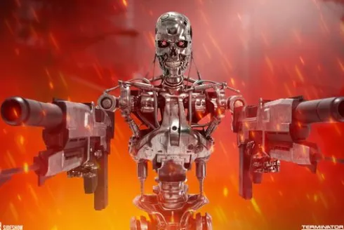 Terminator 2 Estatua tamaño real T-800 Endoskeleton Versión 2 190 cm