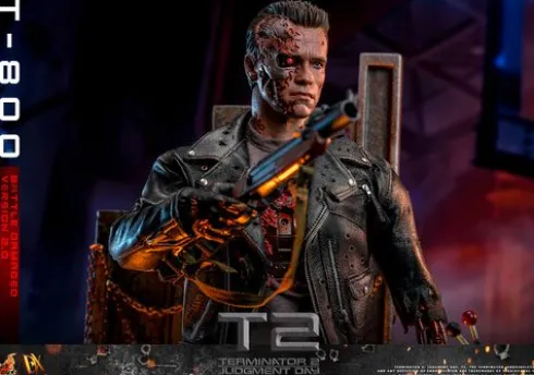 Terminator 2 Figura Movie Masterpiece 1/6 T-800 Battle Damaged Version 2.0