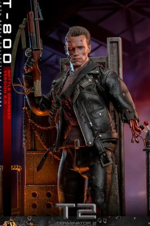 Terminator 2 Figura Movie Masterpiece 1/6 T-800 Battle Damaged Version 2.0