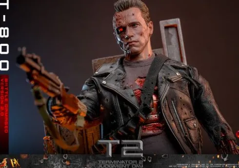 Terminator 2 Figura Movie Masterpiece 1/6 T-800 Battle Damaged Version 2.0
