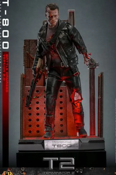 Terminator 2 Figura Movie Masterpiece 1/6 T-800 Battle Damaged Version 2.0