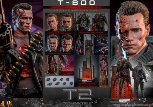 Terminator 2 Figura Movie Masterpiece 1/6 T-800 Battle Damaged Version 2.0