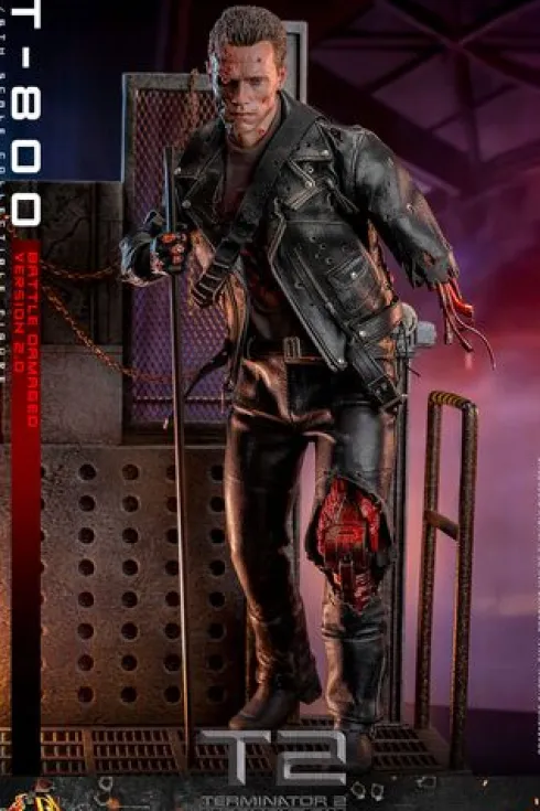 Terminator 2 Figura Movie Masterpiece 1/6 T-800 Battle Damaged Version 2.0