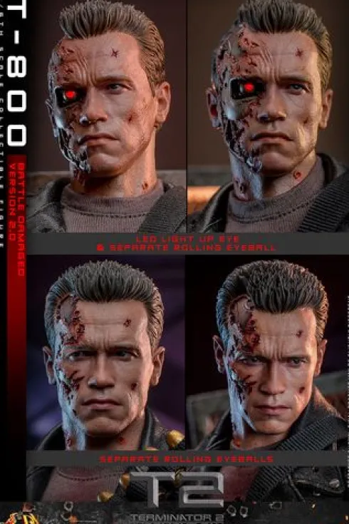 Terminator 2 Figura Movie Masterpiece 1/6 T-800 Battle Damaged Version 2.0