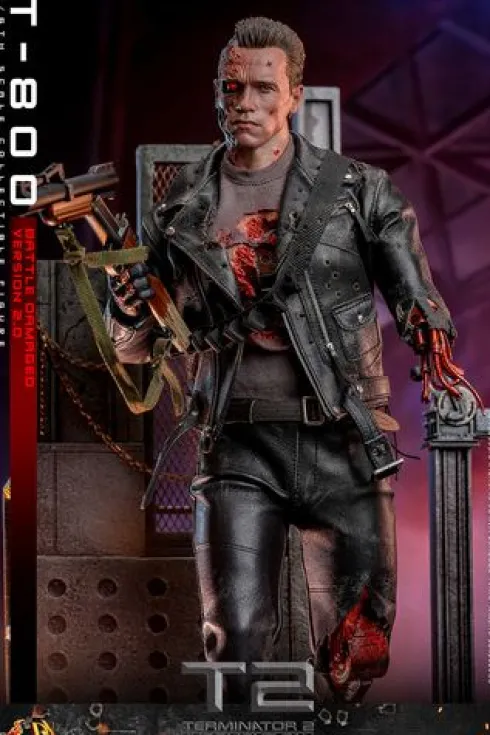 Terminator 2 Figura Movie Masterpiece 1/6 T-800 Battle Damaged Version 2.0