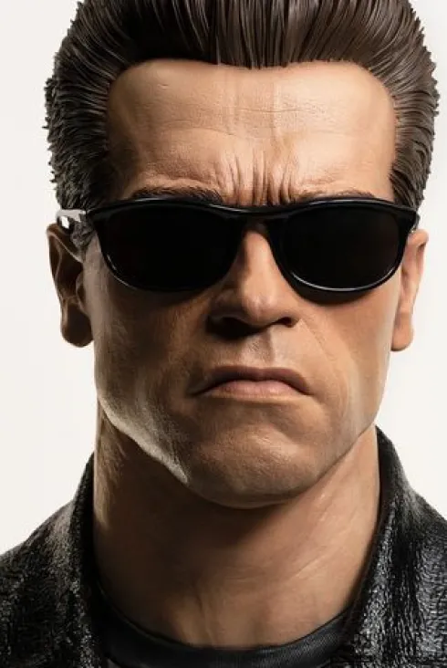 Terminator Replik 1/1 T-800 Model 101 Art Mask Painted Standard Version 46 cm