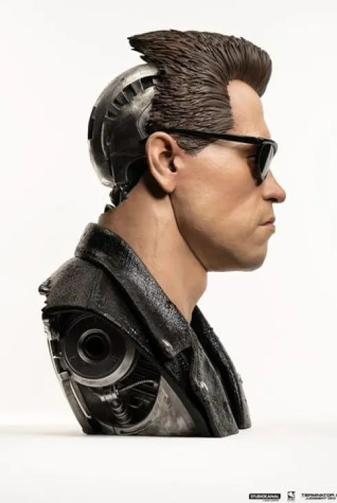 Terminator Replik 1/1 T-800 Model 101 Art Mask Painted Standard Version 46 cm