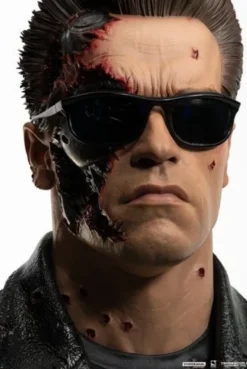 Terminator 2 Replik 1/1 T-800 Model 101 Battle Damaged Art Mask 47 cm