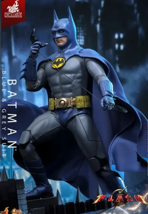 The Flash Movie Masterpiece Action Figure 1/6 Batman (Blue & Grey Suit) Limited Edition Hot Toys Exclusive 30 cm