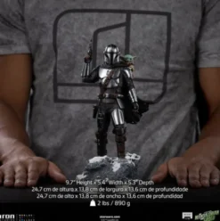 The Mandalorian & Grogu Estatua 1/10 Art Scale The Mandalorian and Grogu 25 cm