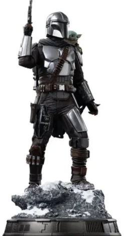 The Mandalorian & Grogu Estatua 1/10 Art Scale The Mandalorian and Grogu 25 cm