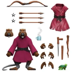 Tortugas Ninja Figura Ultimates Splinter (Flocked) 18 cm