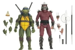 Tortugas Ninja (1990 Movie) Figura Roof Top Battle Shredder vs Leo 18 cm