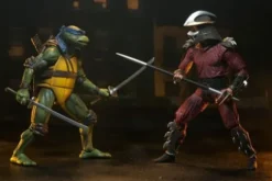 Tortugas Ninja (1990 Movie) Figura Roof Top Battle Shredder vs Leo 18 cm