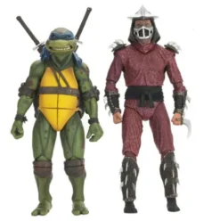 Tortugas Ninja (1990 Movie) Figura Roof Top Battle Shredder vs Leo 18 cm