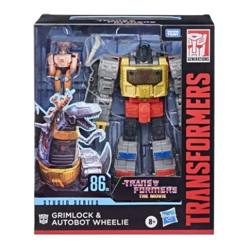Transformers Studio Series 86-06 Leader The Transformers: The Movie Grimlock y Autobot Wheelie