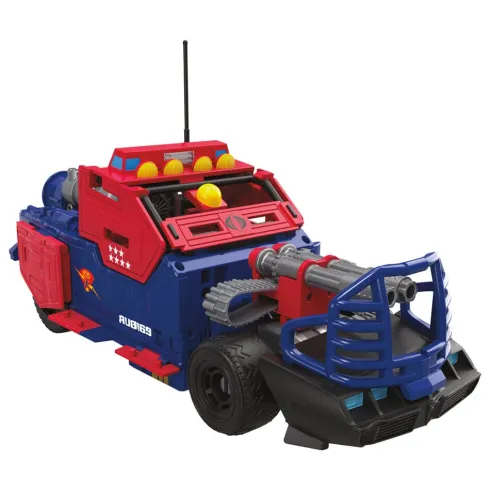 Transformers x G.I. Joe Figuras Decepticon Soundwave Dreadnok Thunder Machine with Zarana & Zartan