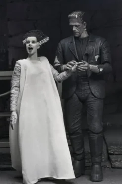 Universal Monsters Pack de 2 Figuras La novia de Frankenstein 90th Anniversary The Monster & His Mate (B&W) 18 cm
