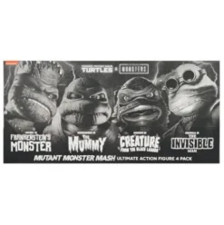 Universal Monsters x Teenage Mutant Ninja Turtles pack de 4 Figuras Turtles Black & White 18 cm