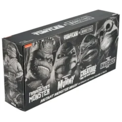 Universal Monsters x Teenage Mutant Ninja Turtles pack de 4 Figuras Turtles Black & White 18 cm